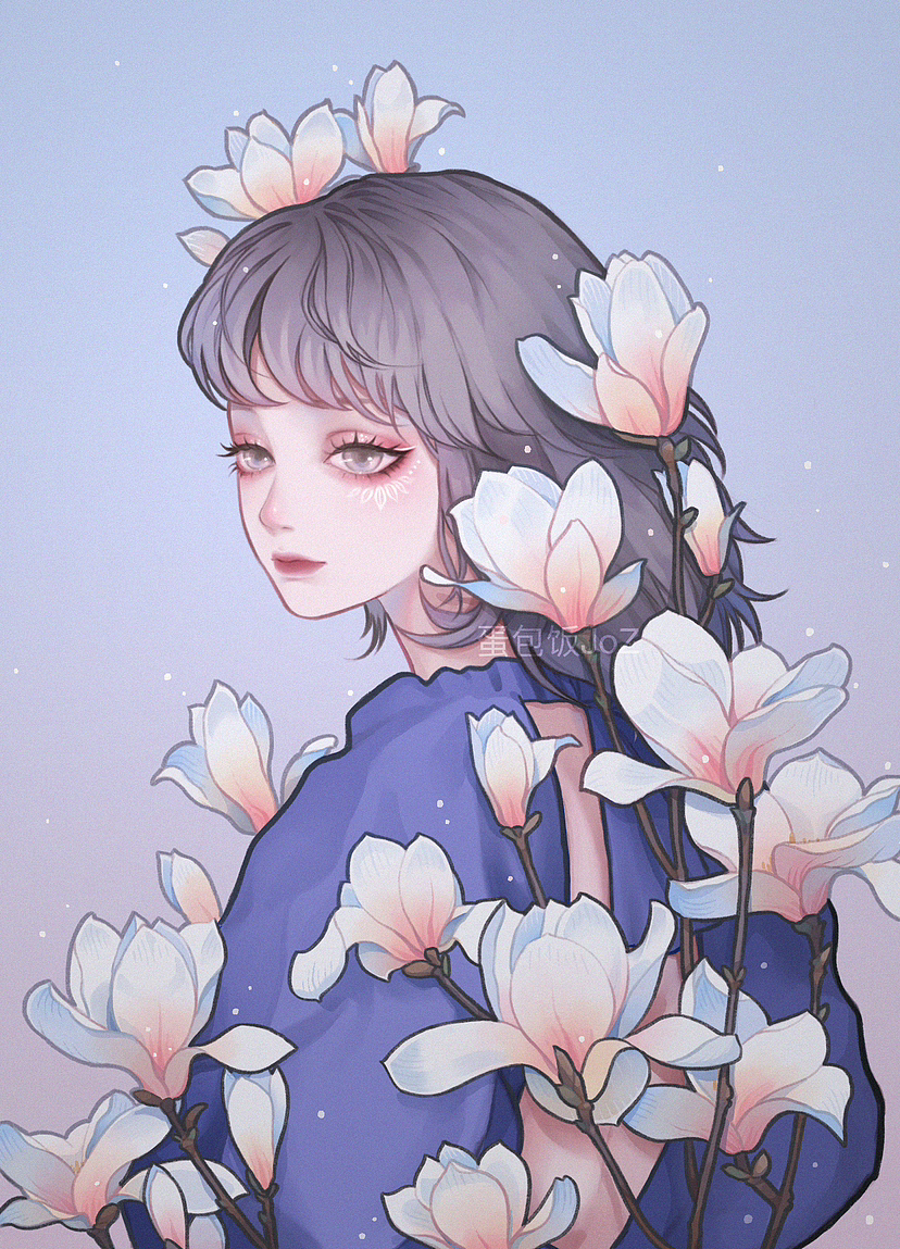 【花与她】iPad原创绘画合集（图ZMzI4OTIyMjgw） - 艺术插画 - 站酷设计师蛋包饭JoZ原创素材 - 站酷ZCOOL