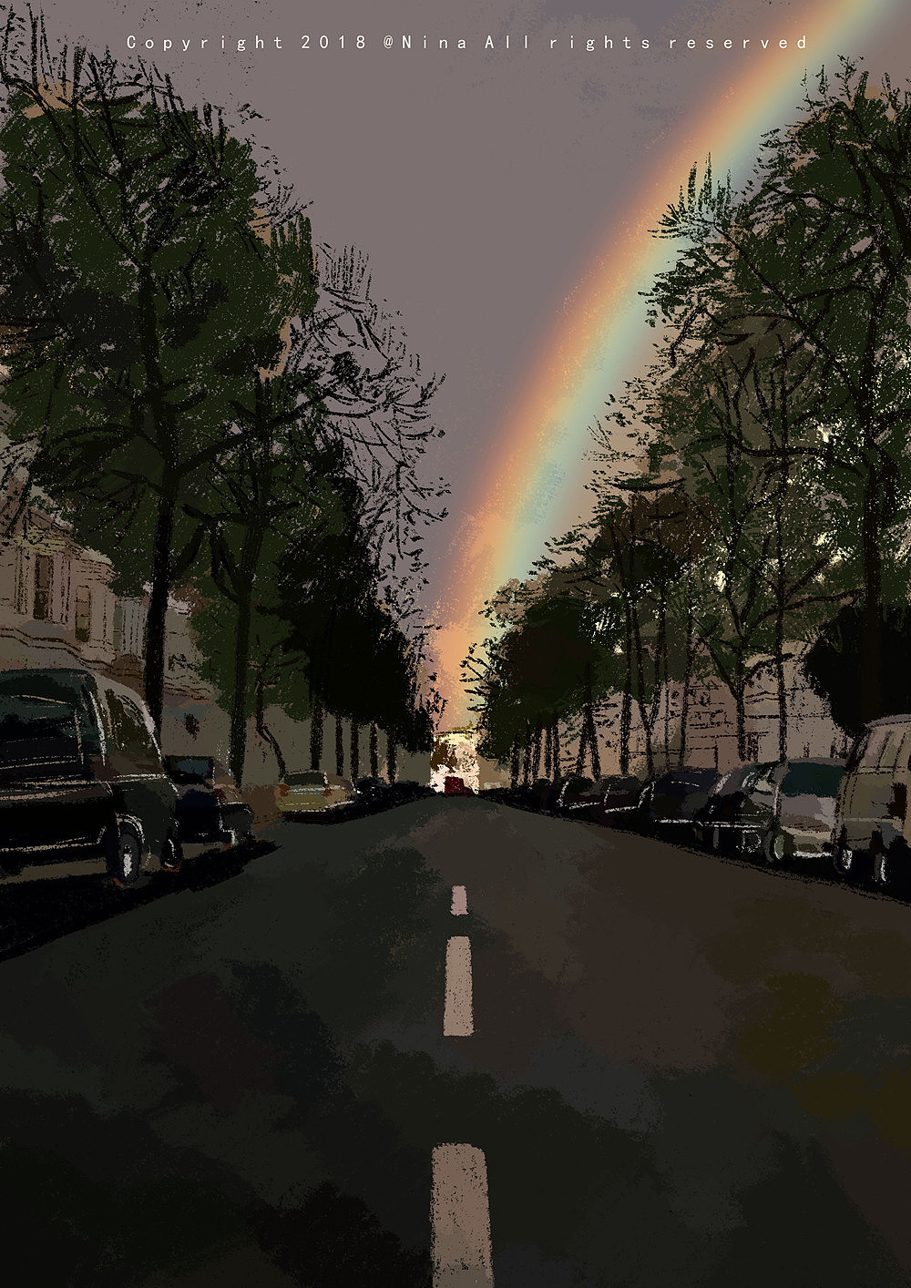 雨后彩虹（图ZMTM0MDYxNzg0） - 艺术插画 - 站酷设计师Joynii原创素材 - 站酷ZCOOL
