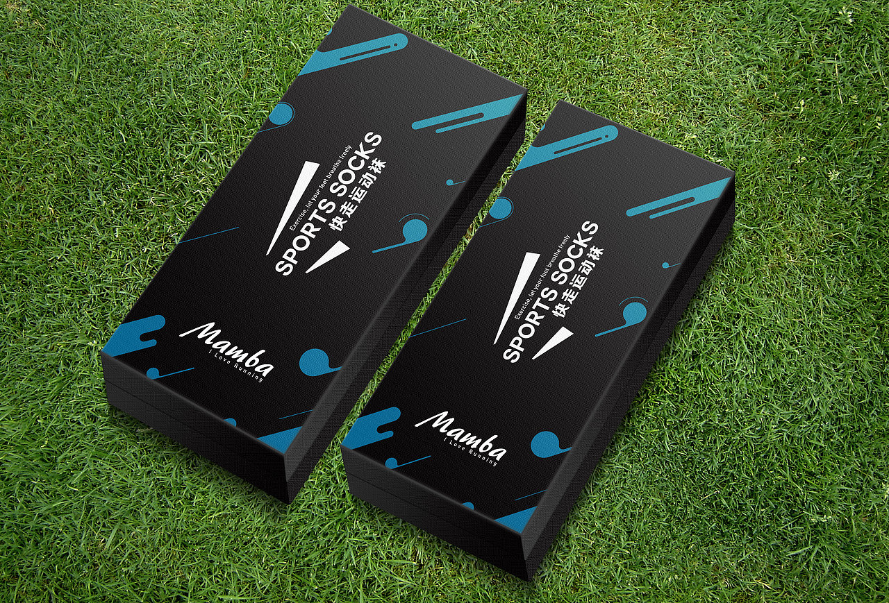 袜子包装盒效果图—包装设计