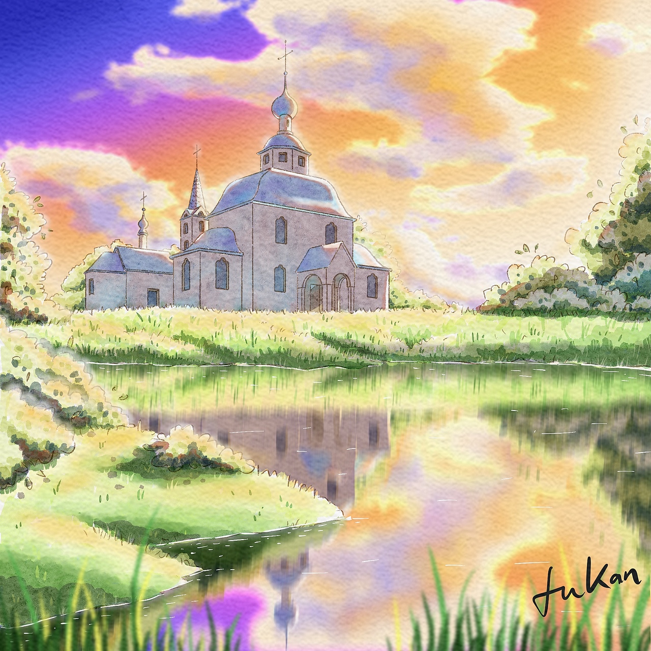 Procreate水彩|水彩小房子51-60