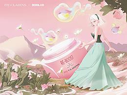 # my CLARINS 寻找天然好食肌 # -少女的桃花源