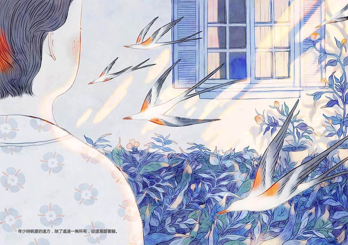 《时差》（图ZNjU4NjUxMzI=） - 商业插画 - 站酷设计师木言木言木言原创素材 - 站酷ZCOOL