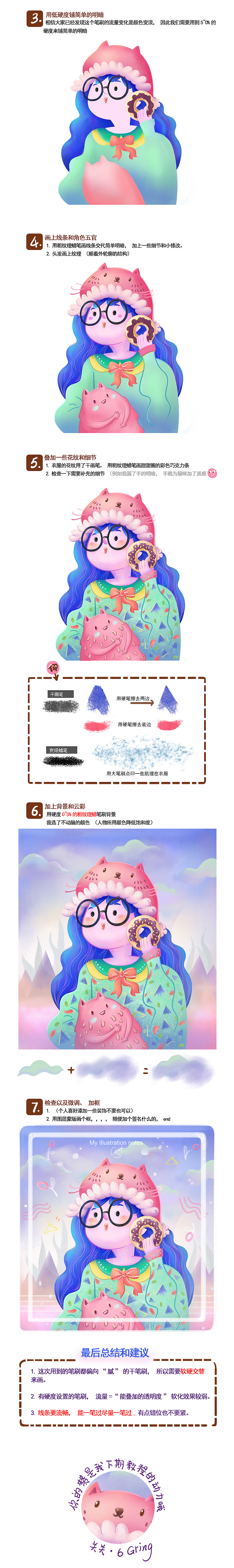 6Gring的插畫(huà)筆記（2）：清新女孩插畫(huà)（附教程和筆刷詳解）（圖ZODMyMzE1NTI=） - 創(chuàng)作習(xí)作 - 站酷設(shè)計(jì)師6Gring關(guān)關(guān)原創(chuàng)素材 - 站酷ZCOOL