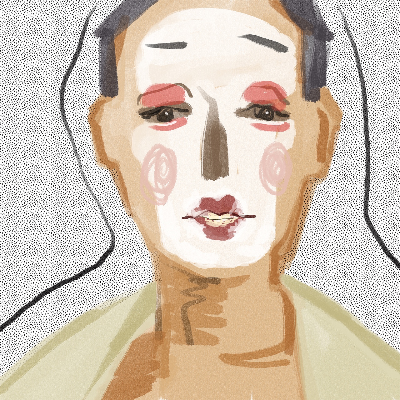 procreate插画头像（图ZMjIzNDUxNjYw） - 创作习作 - 站酷设计师Jane彭彭原创素材 - 站酷ZCOOL