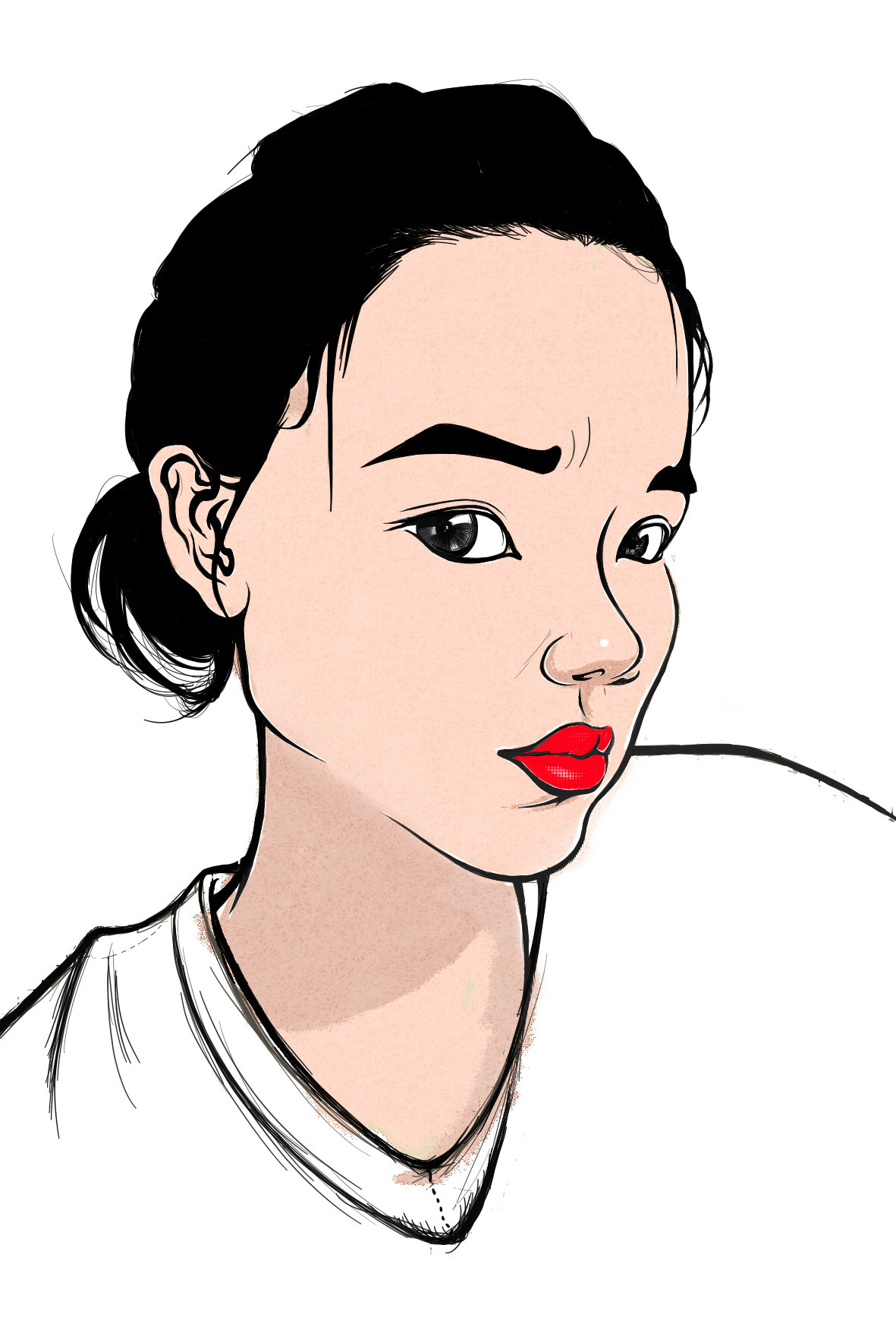 肖像画|插画|插画习作|牛腩米线 - 原创作品 - 站酷 (zcool)