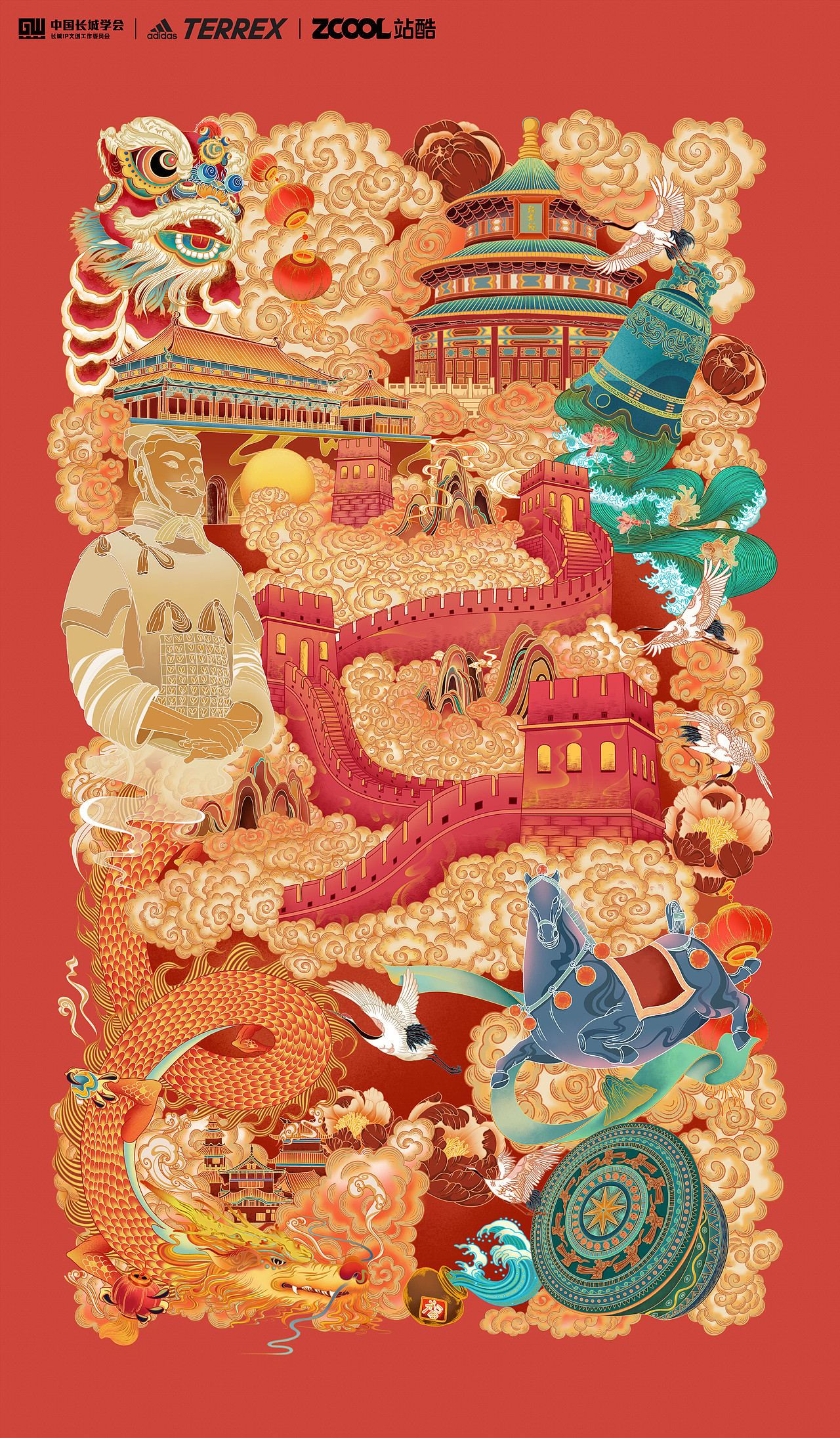 长城—马足龙沙（图ZMjc2MTQyNDM2） - 商业插画 - 站酷设计师卓煜原创素材 - 站酷ZCOOL