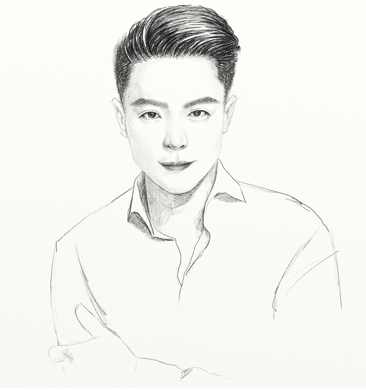 素描画 帅哥 有点像霍建华