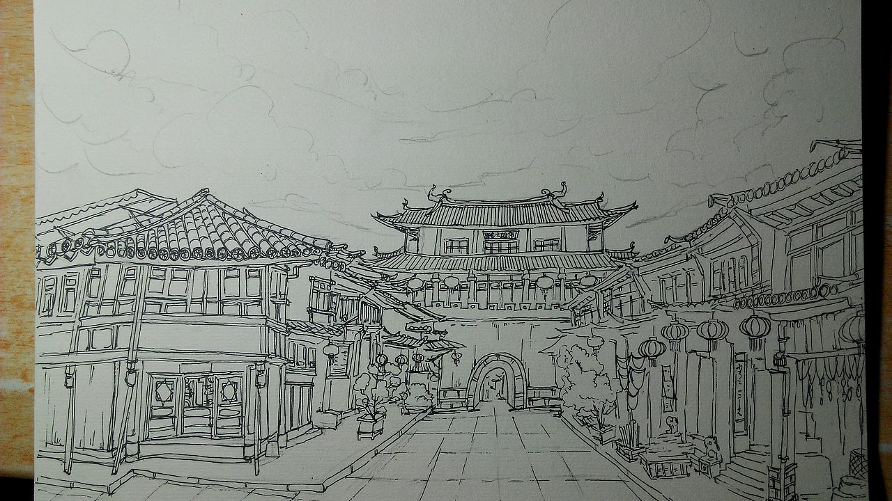 原创线描速写--云南之旅（图ZMTc4ODIzMjQ=） - 创作习作 - 站酷设计师蔡琪琪原创素材 - 站酷ZCOOL