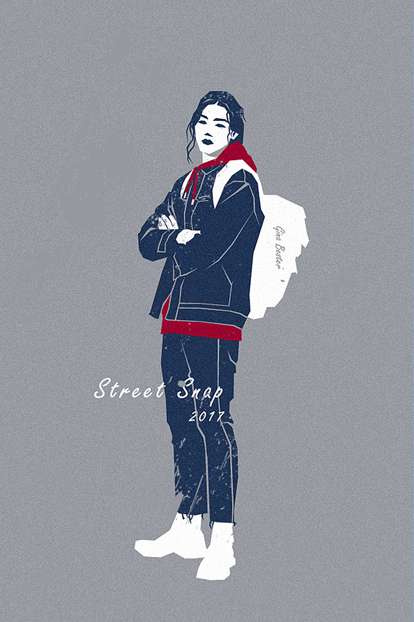 "Gina Bester"系列矢量插画——男装Street Snap2017（图ZODc2NjIyMjg=） - 商业插画 - 站酷设计师嘉顿小熊饼原创素材 - 站酷ZCOOL