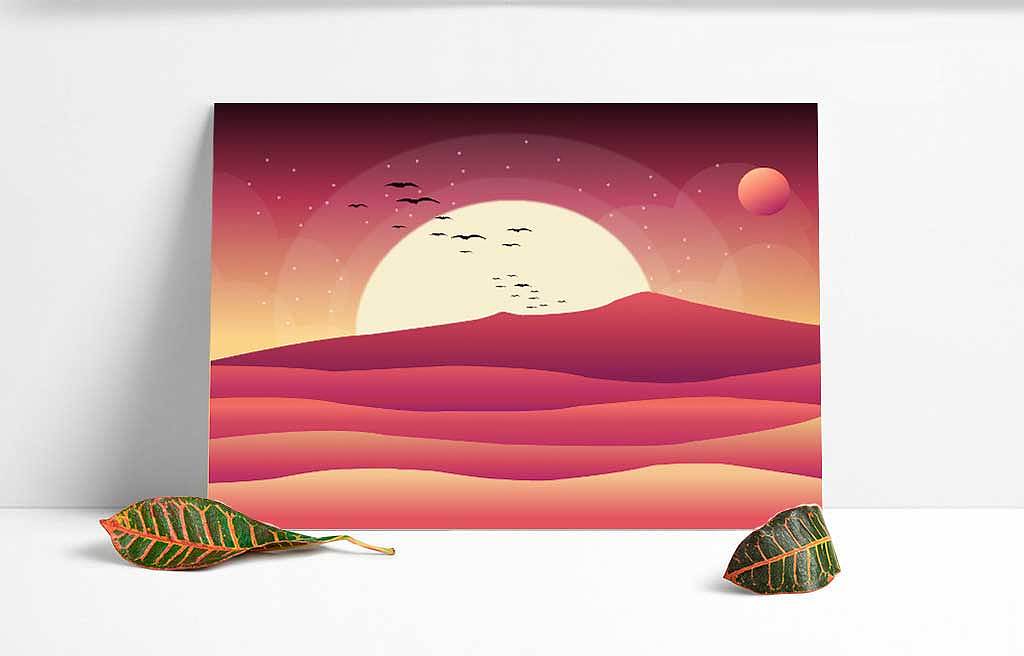 手绘渐变风景|插画|绘本|猫七洁 - 原创作品 - 站酷 (zcool)