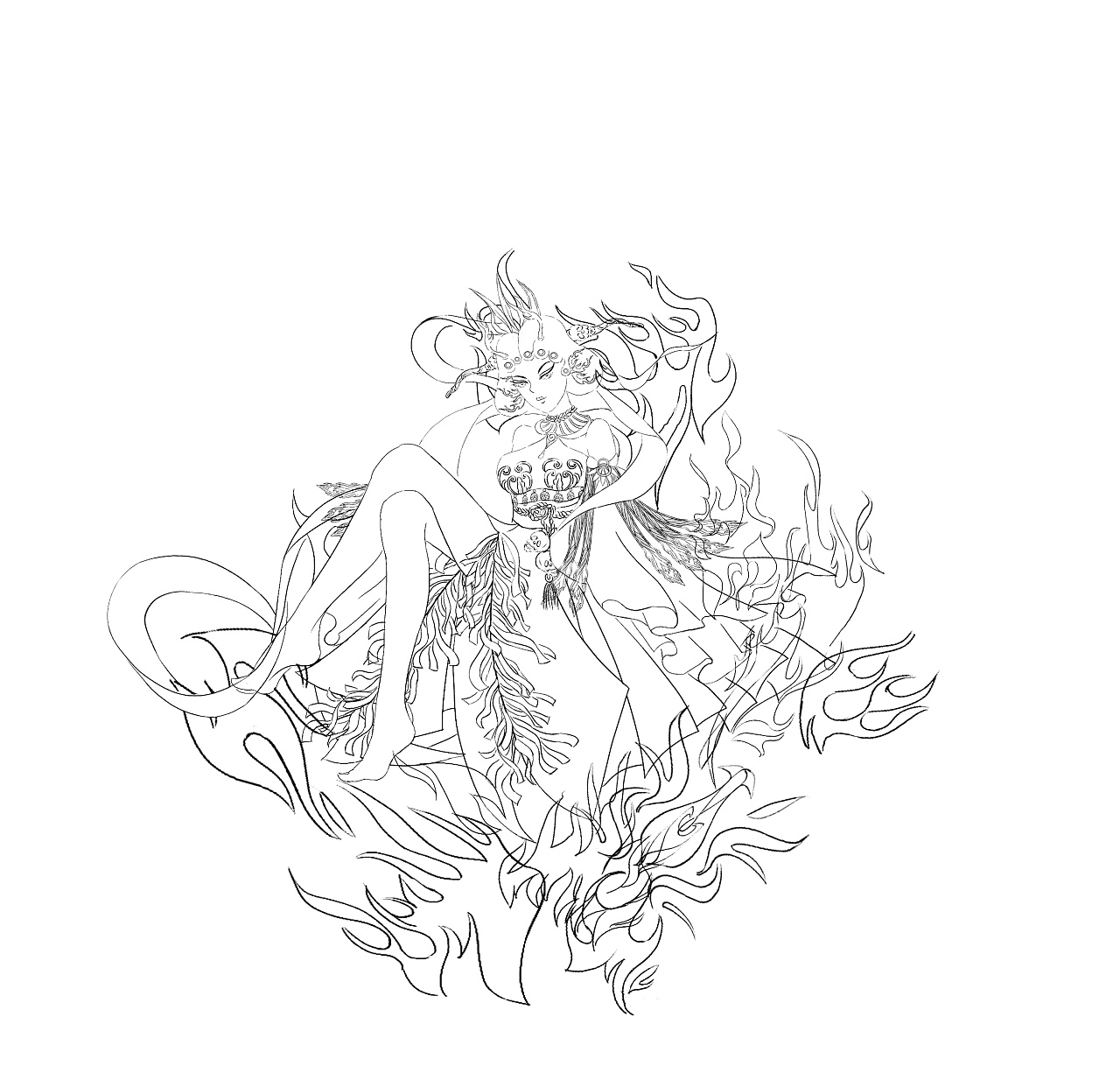 百绘罗衣#阎魔——愚火本愿|插画|商业插画|evazz - 原创作品 - 站酷