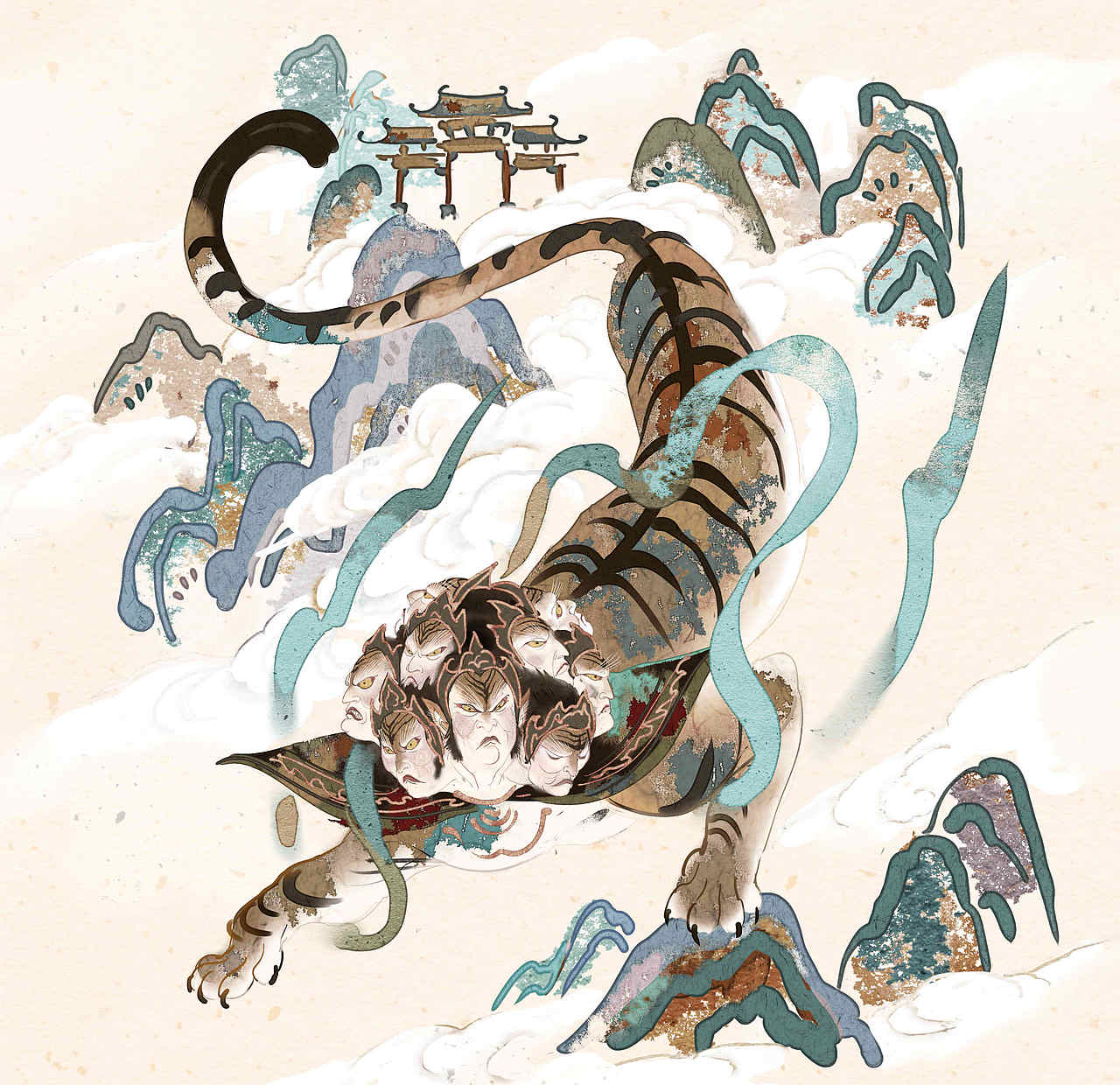 《陪孩子读山海经》（图ZMjU4MDc5MjQ0） - 绘本 - 站酷设计师尧立原创素材 - 站酷ZCOOL