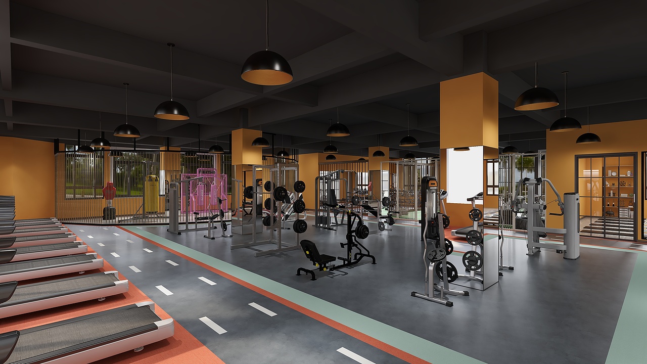 珠宝大学健身房（图ZMjY2NzMzNDMy） - 商业空间设计 - 站酷设计师样斌兵原创素材 - 站酷ZCOOL