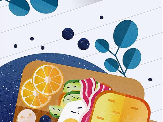 扁平纹理风插画