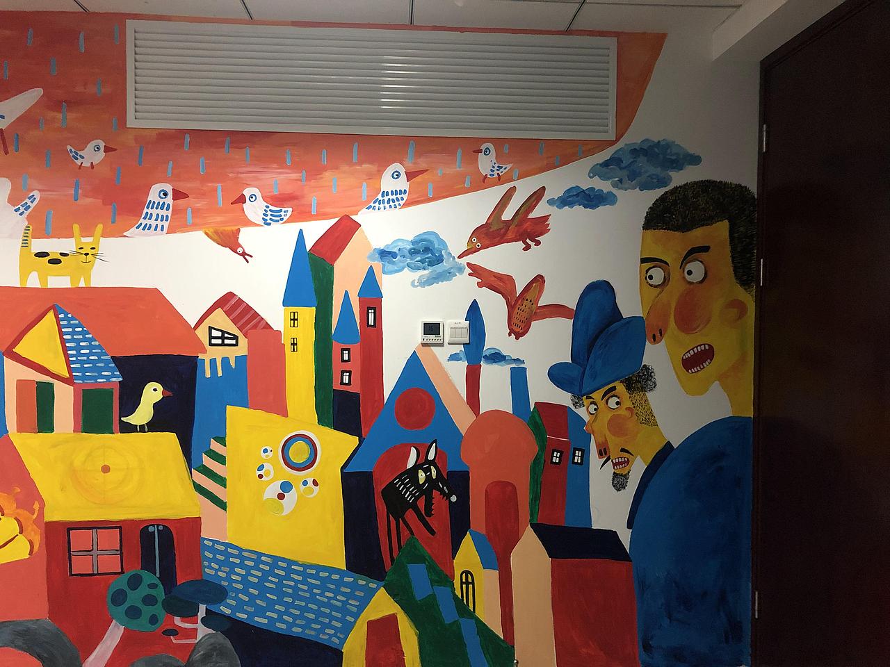 墙绘3（图ZMjA0NzMzNDAw） - 新锐潮流插画 - 站酷设计师凶巴巴的食草恐龙原创素材 - 站酷ZCOOL