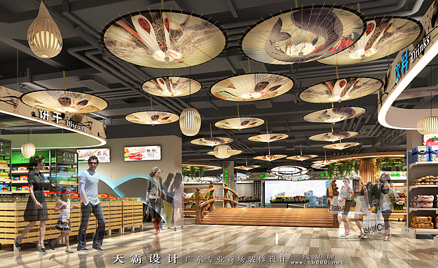 郴州商业空间装修客户可参考的商业空间设计效果图