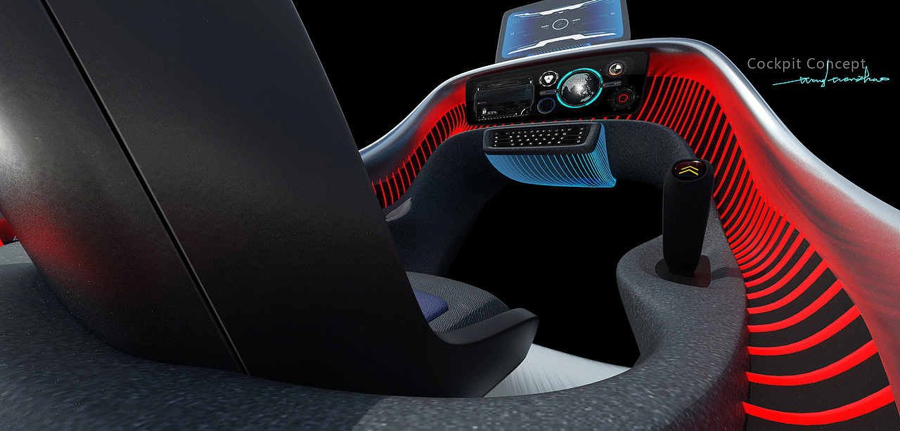 单人飞行器概念座舱设计