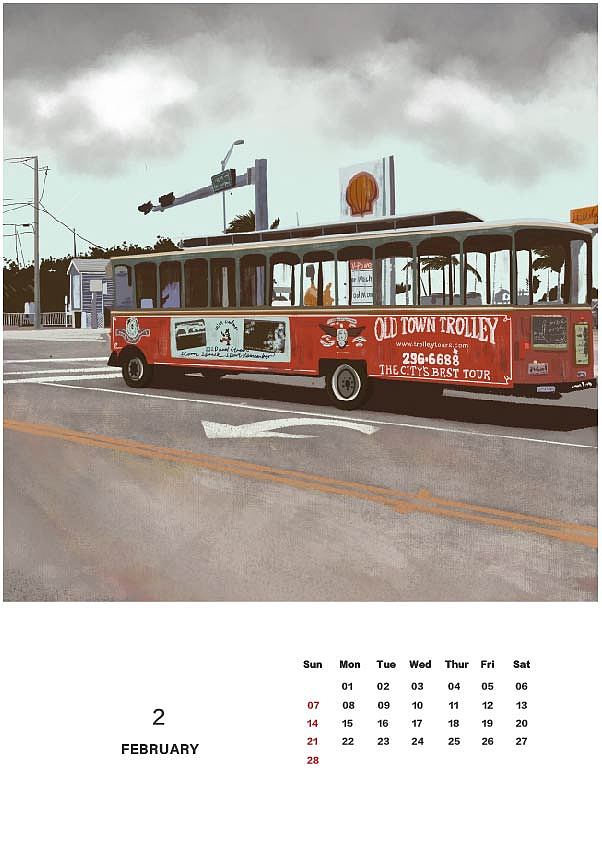 旅行风景日历设计