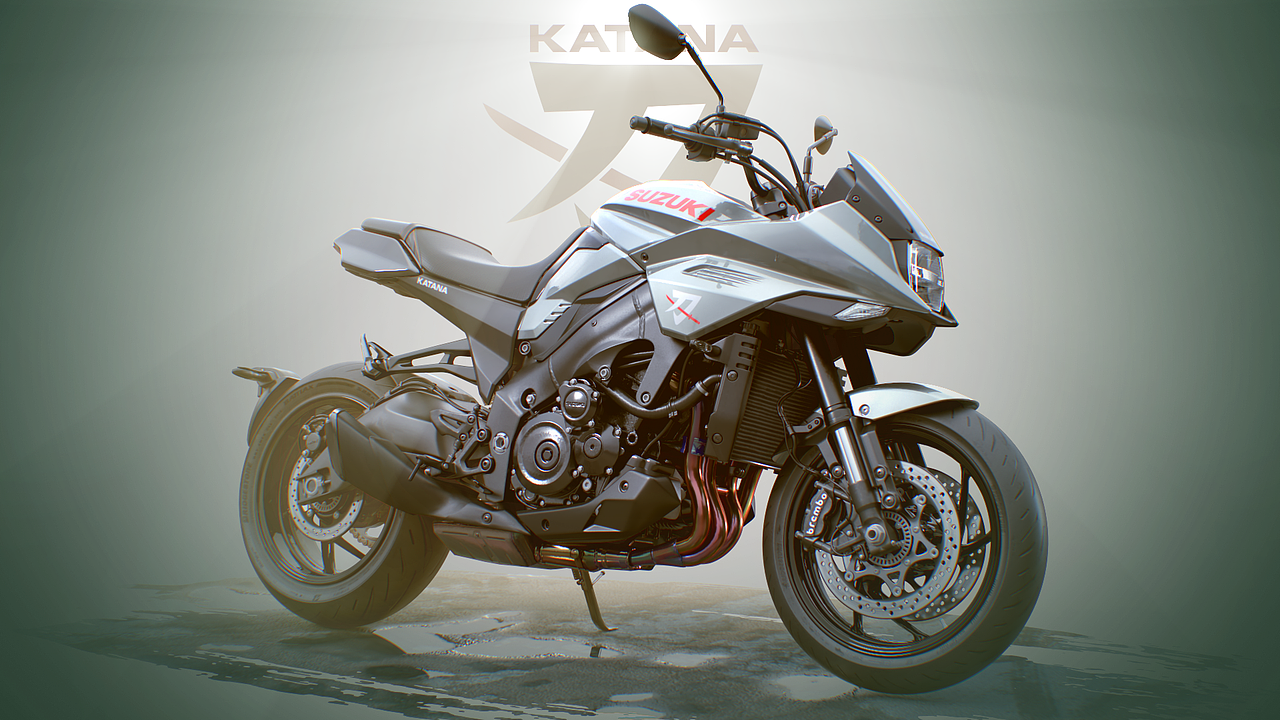 铃木刀katana摩托车原创cgsuzukigsxs1000s3dcg