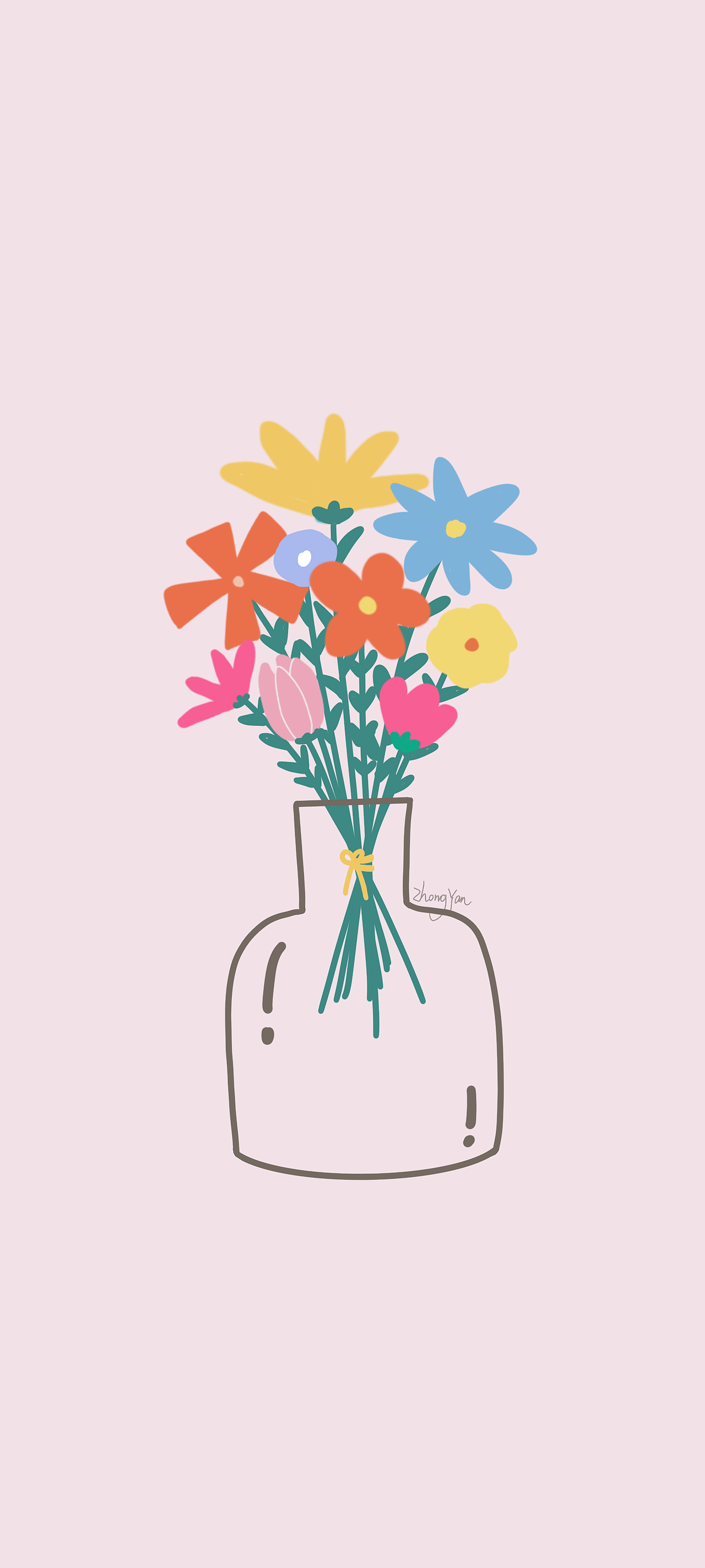 原创 插画 壁纸【花束】