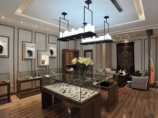 《晴時(shí)古玩店》-成都珠寶店裝修丨成都珠寶店設(shè)計(jì)（個(gè)人主頁(yè)-ZMTc3NjQ4MDA=） - 家裝設(shè)計(jì) - 站酷設(shè)計(jì)師成都珠寶店設(shè)計(jì)丨原創(chuàng)素材 - 站酷ZCOOL