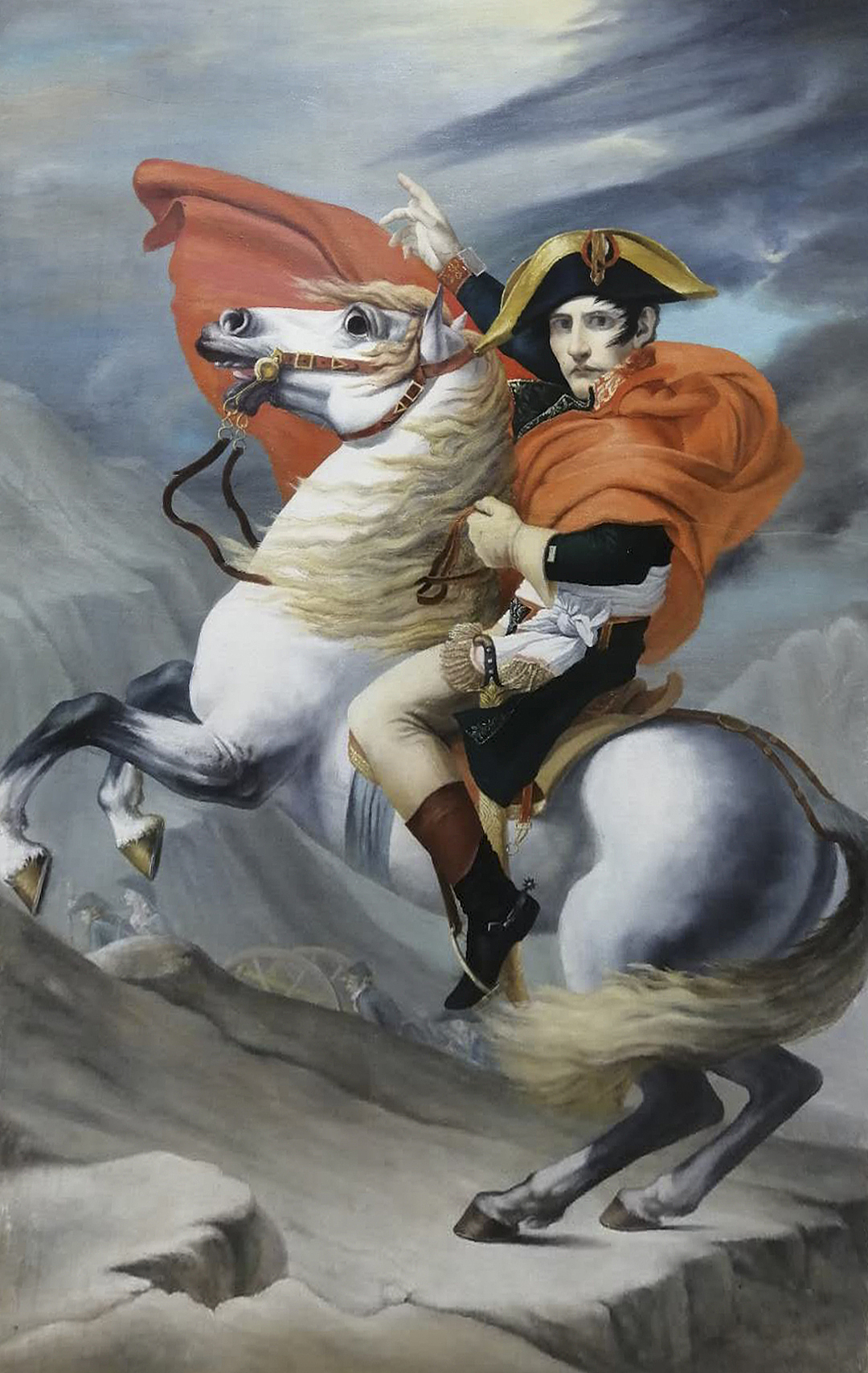 临摹油画拿破仑骑马像