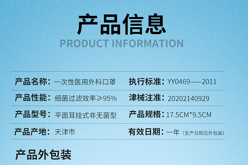 一次性医用外科口罩主图详情页设计