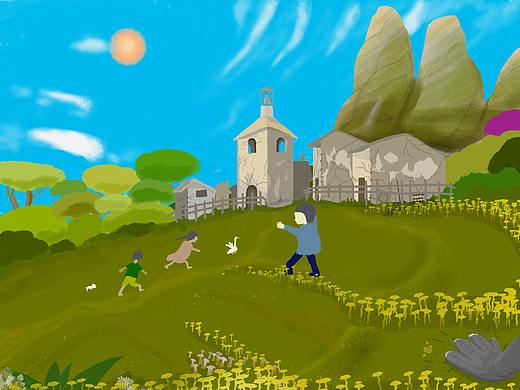 小村之狼来了（个人主页-ZNTM1Mzk5MTY=） - 儿童插画 - 站酷设计师进击的乃锅原创素材 - 站酷ZCOOL