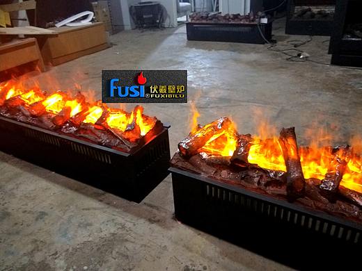 武汉东方雅园高楼对接装超长伏羲3d雾化仿真壁炉分段 