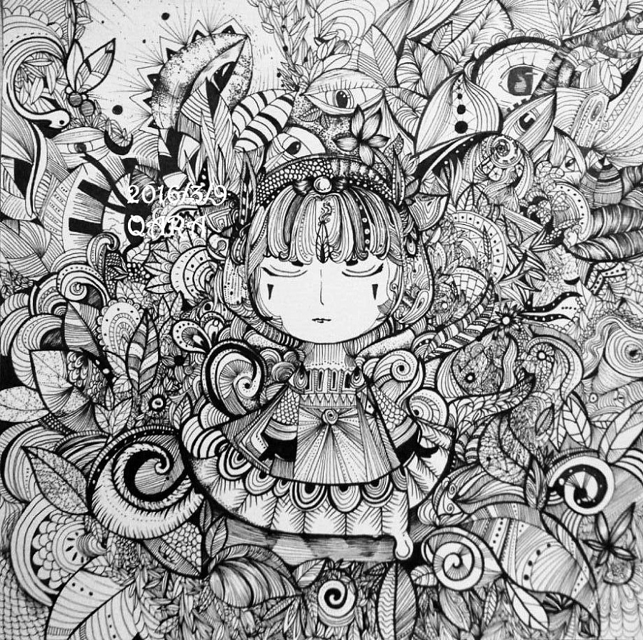 丛林小妖|绘画习作|插画|qara - 原创设计作品 - 站酷 (zcool)