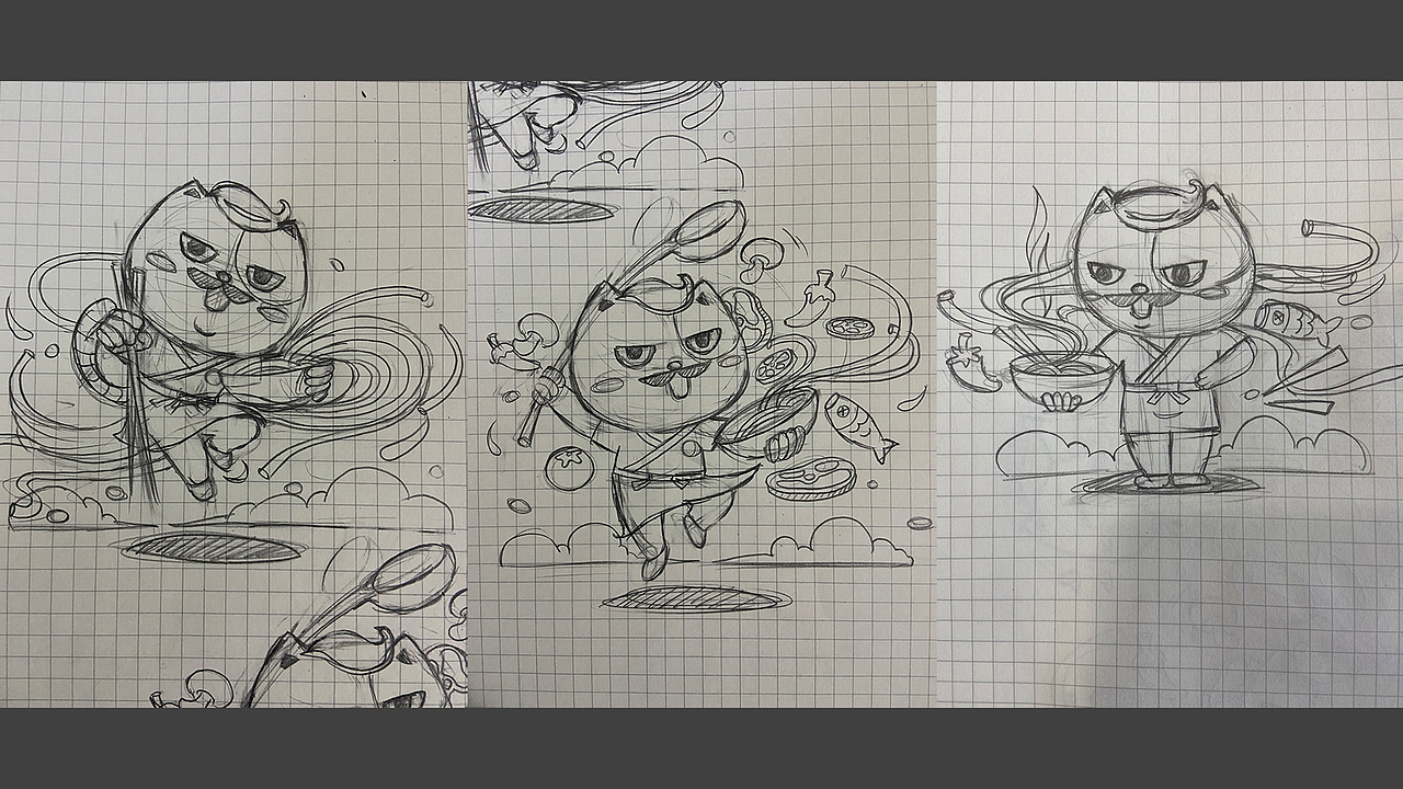 《咱+面》酸菜鱼面 餐饮品牌 手绘插画 VI设计包装设计