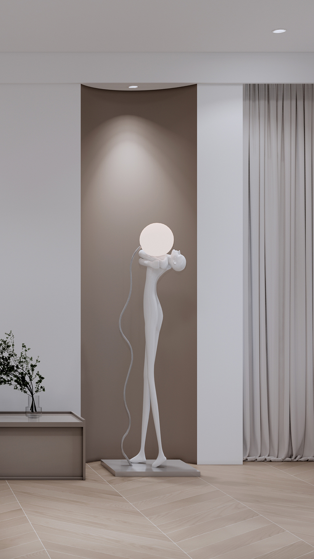 172㎡现代奶咖风，春日里的温柔