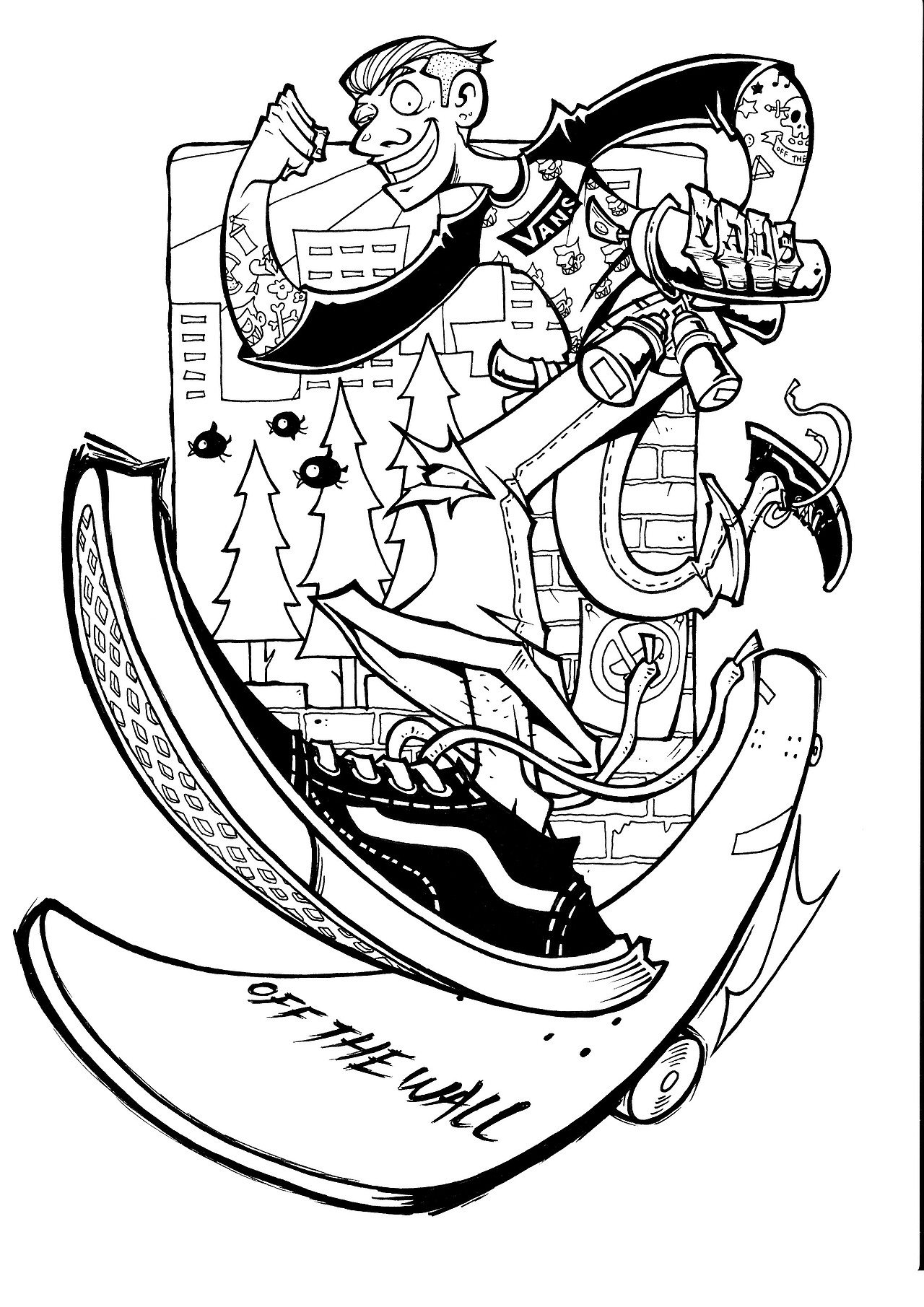 #VANS#插画——重返街头（图ZNDg2MTM4Mjg=） - 商业插画 - 站酷设计师JATE杰特原创素材 - 站酷ZCOOL
