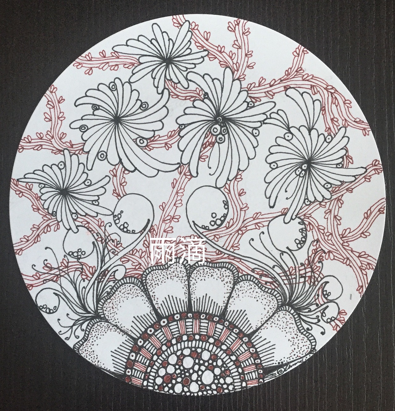 插画线描彩色线条装饰画点线面蝴蝶