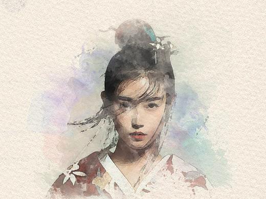 海报 水彩风格