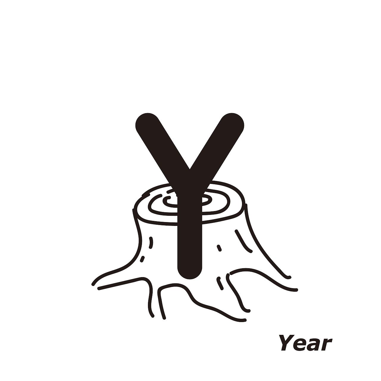 az字母联想创意插画图案设计幼稚园级别字母表