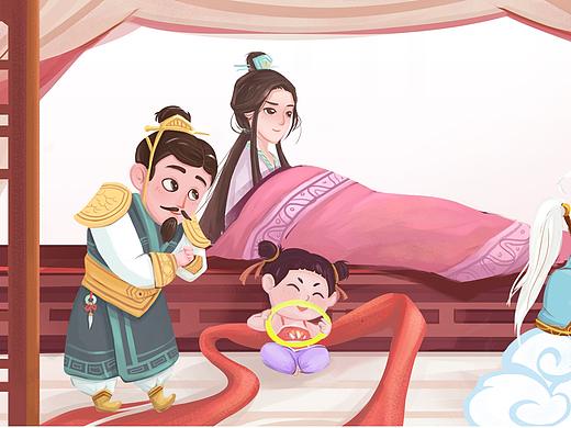 小哪吒(个人主页-ZNDg5NDQ4NzI=) - 儿童插画 - 站酷设计师阿兜啊原创素材 - 站酷ZCOOL