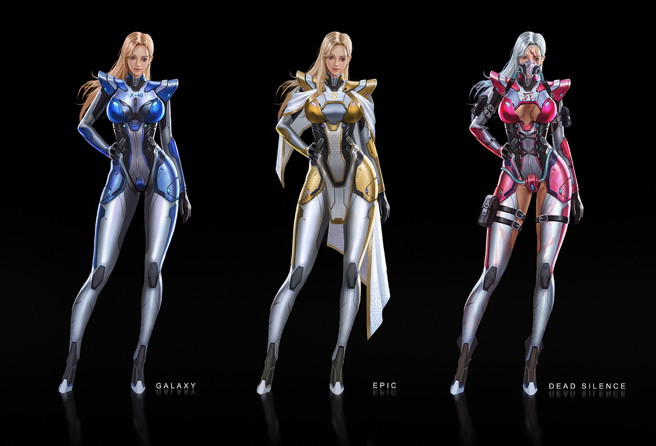 科幻女角色|插画|游戏原画|4个0 - 原创作品 - 站酷 (zcool)