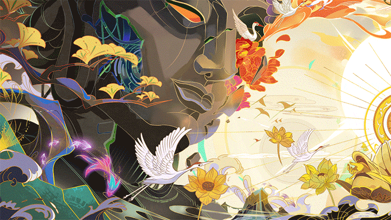 龙门石窟 · 《光照乾坤·洛神赋》主视觉插画(图ZMzYwNzM3MzY4) - 商业插画 - 站酷设计师流浪的火柴原创素材 - 站酷ZCOOL
