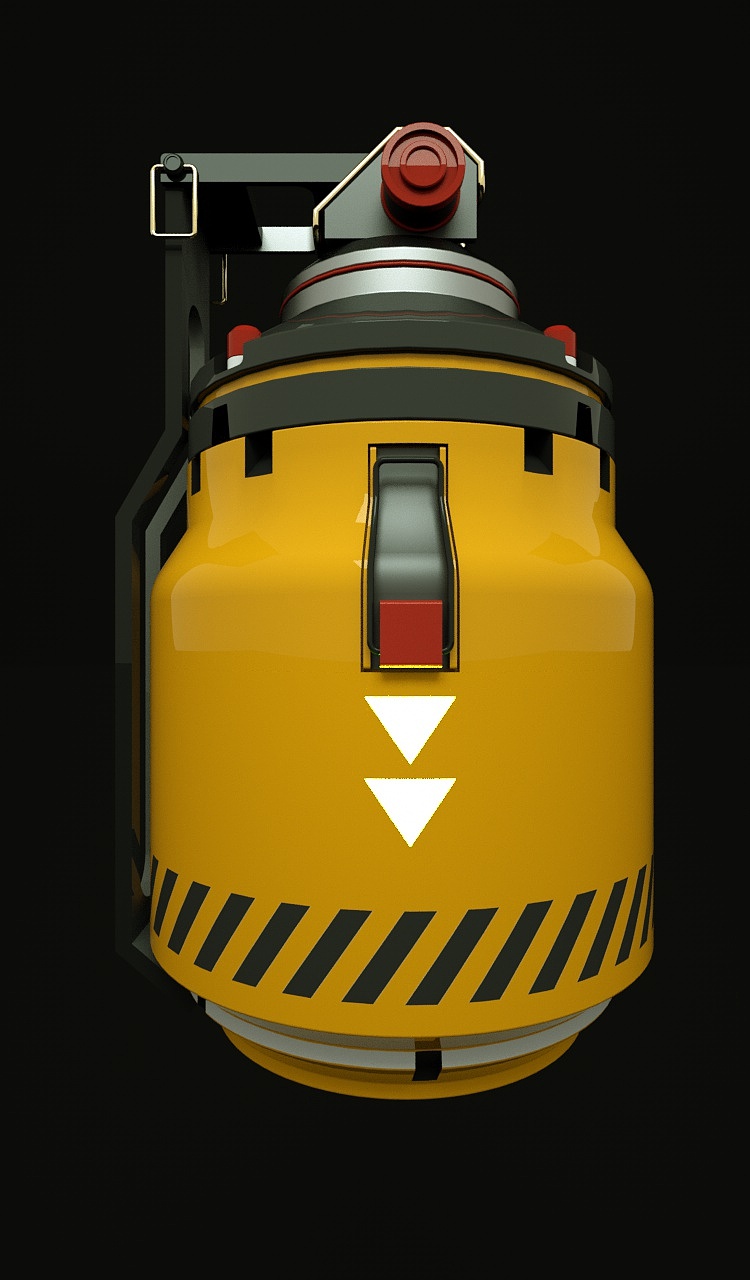 c4d卡通手雷建模