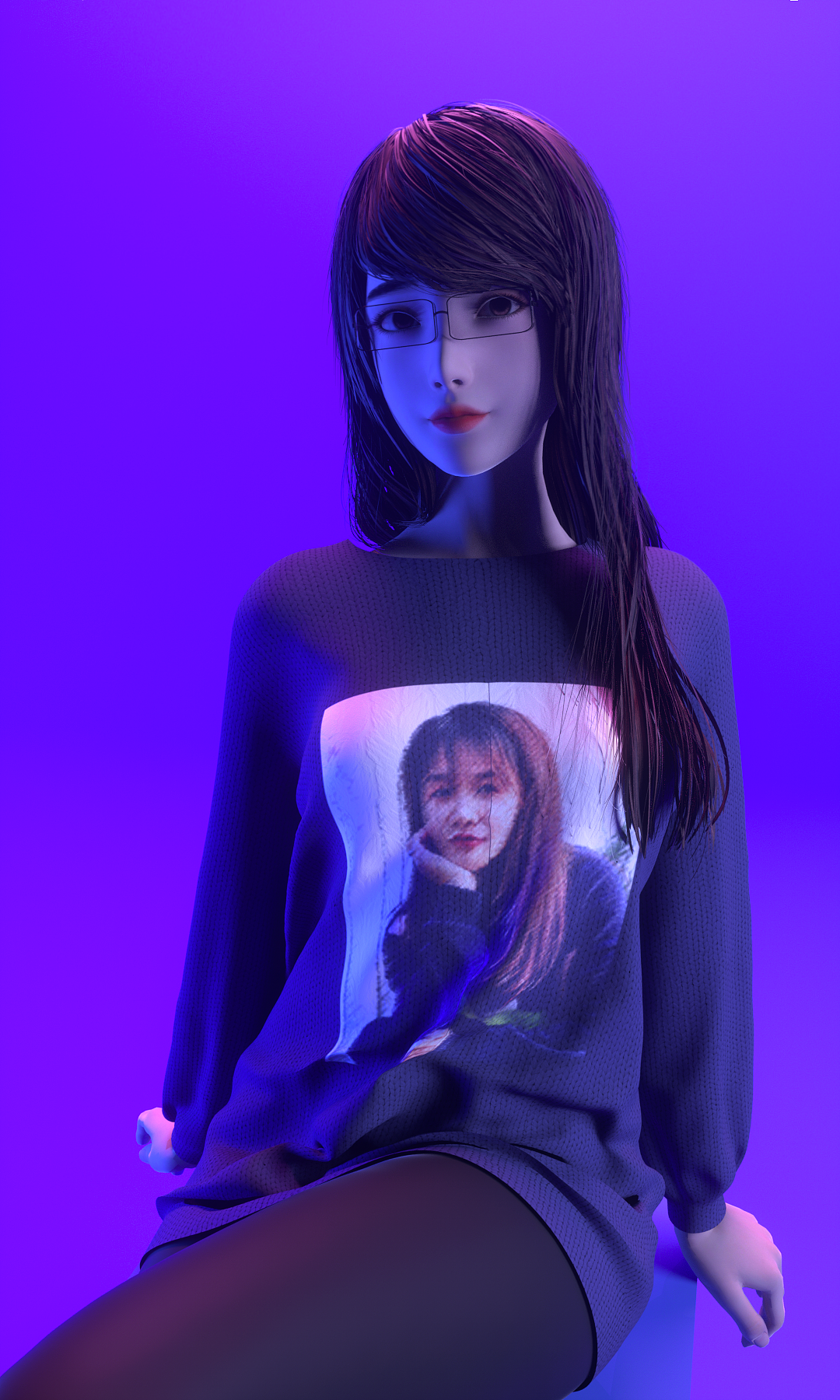 参考自己老婆做出来的虚拟偶像。。。