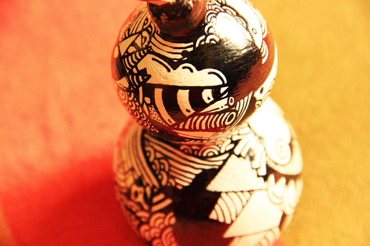 小手套的手绘黑白葫芦|插画|艺术插画|morefeel - 原创作品 - 站酷