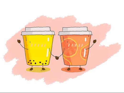 茶饮类插画～