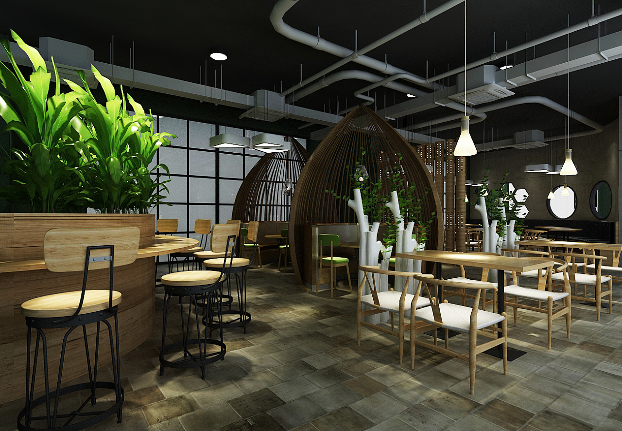 IDEA咖啡厅装修设计案例_益昌装饰集团