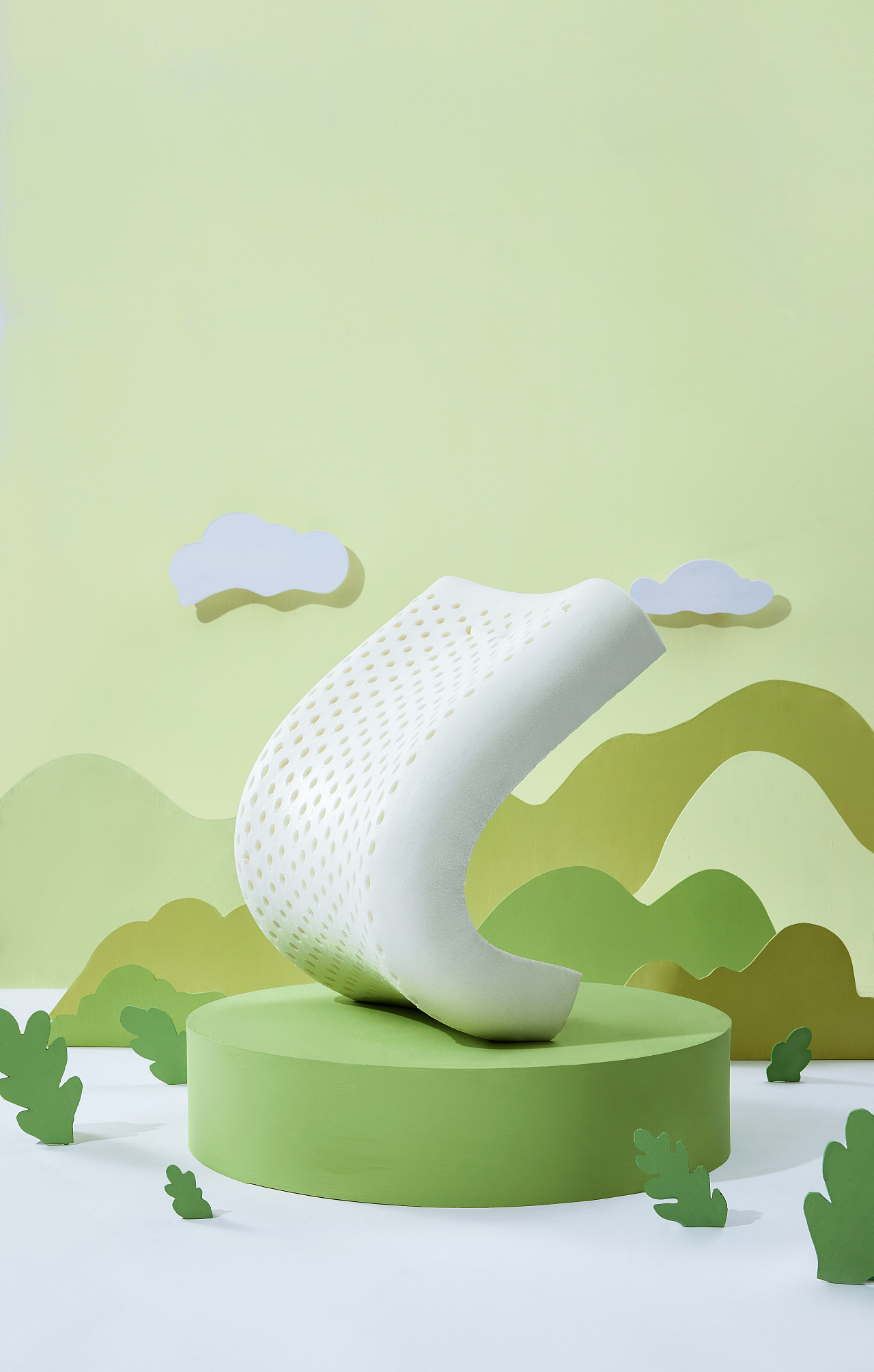 母婴产品乳胶枕拍摄