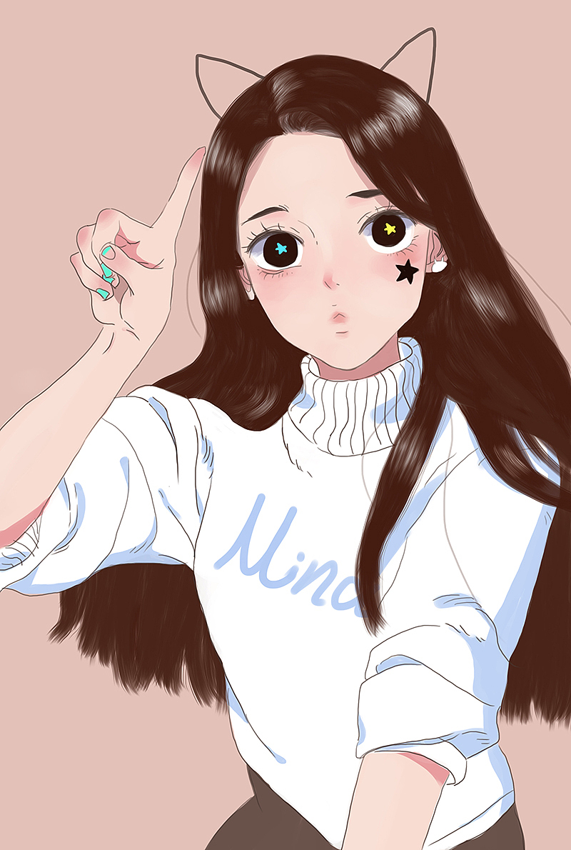 元气少女mina-可爱少女风漫画插画习作