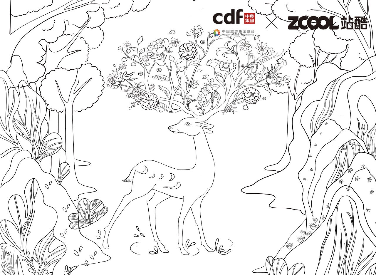 《静思》——在cdf发现环保之美（图ZMjc4NjQxNjA0） - 海报 - 站酷设计师木果插画原创素材 - 站酷ZCOOL