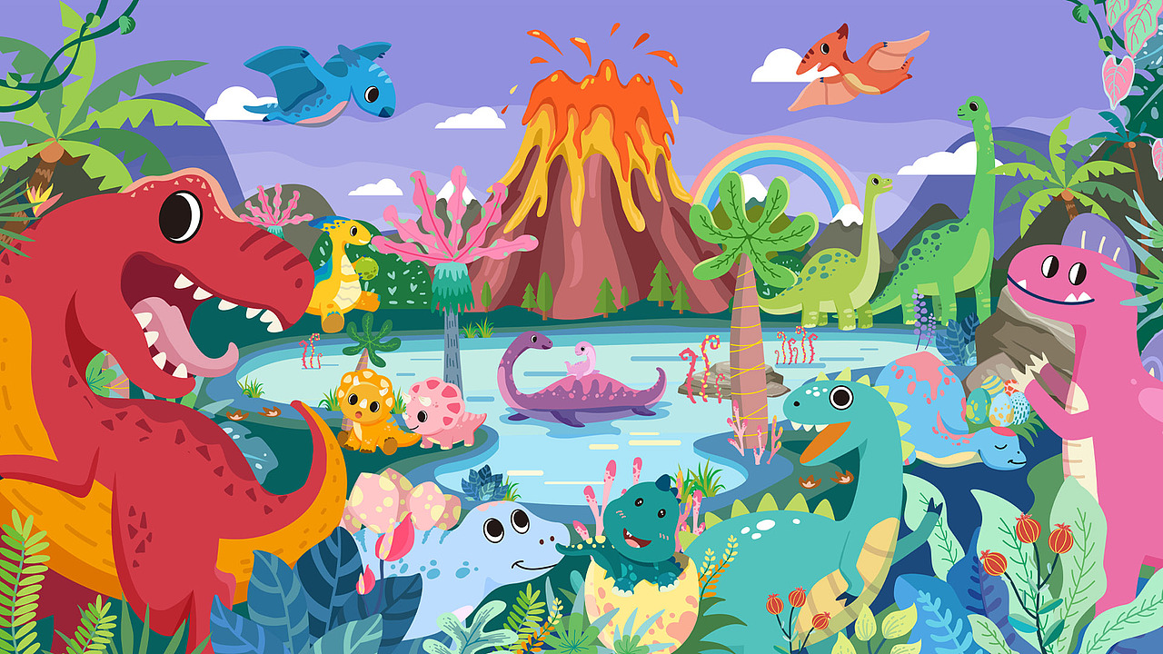 奇趣恐龙乐园|商业插画