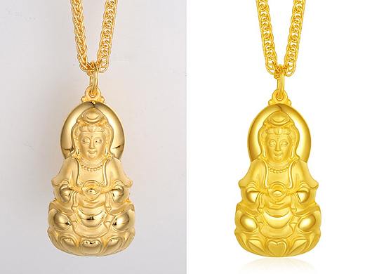 黄金 饰品 吊坠 修图