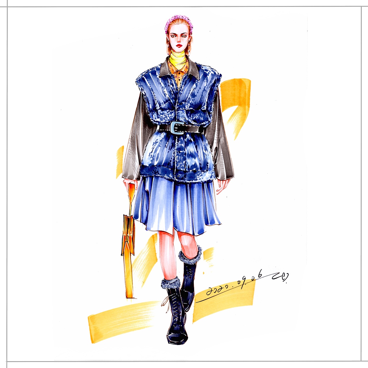 马克笔时装画合集